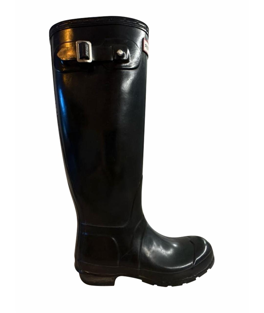 HUNTER Черные резиновые сапоги, фото 1