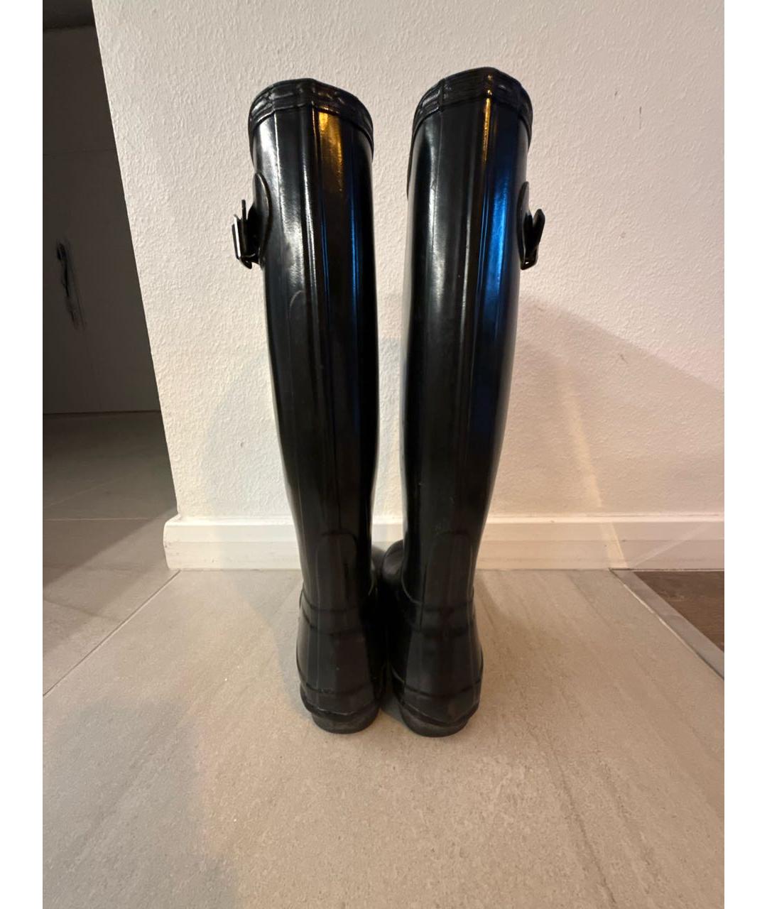 HUNTER Черные резиновые сапоги, фото 4