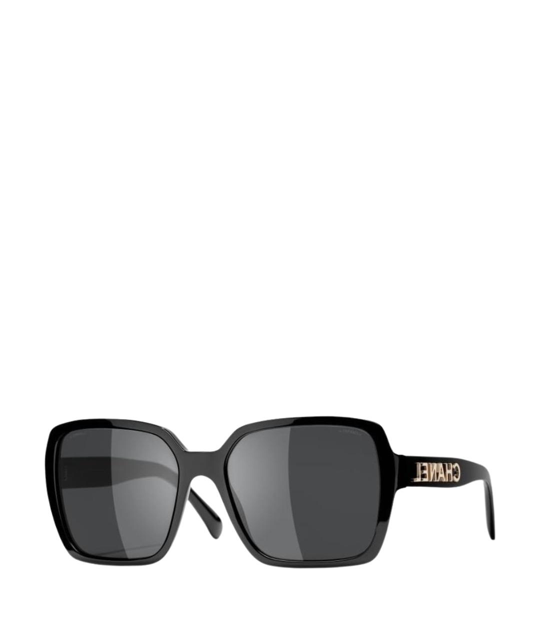 CHANEL Черные пластиковые солнцезащитные очки, фото 1