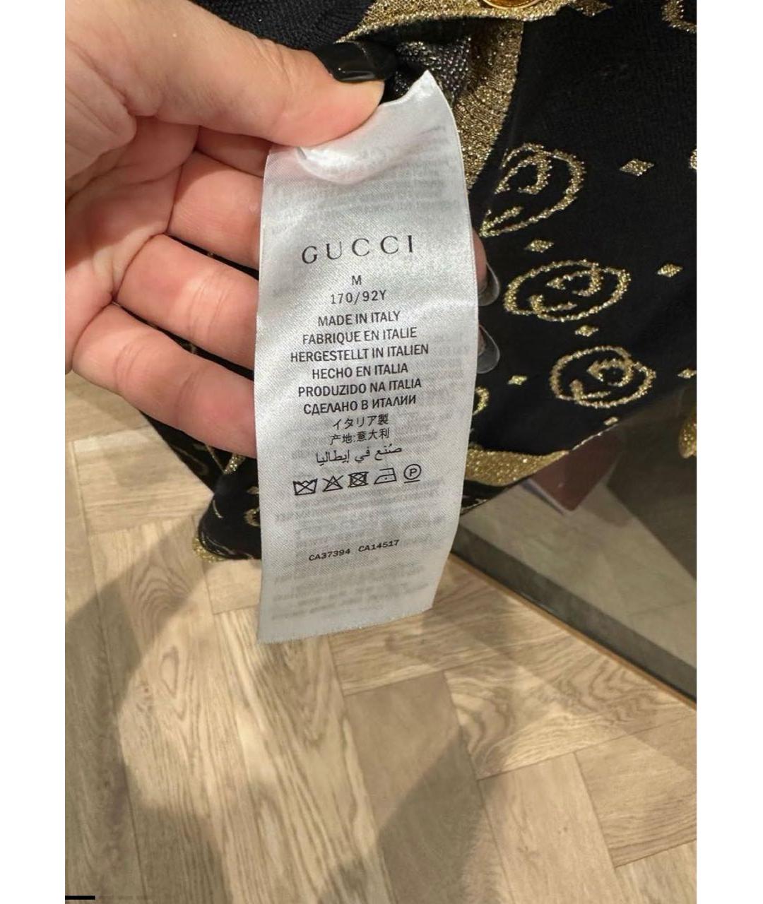 GUCCI Черный шерстяной кардиган, фото 4