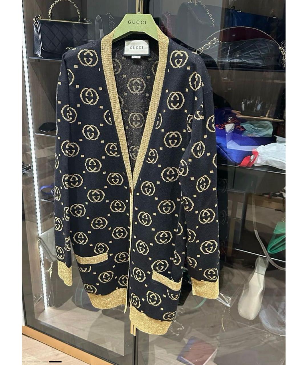 GUCCI Черный шерстяной кардиган, фото 6