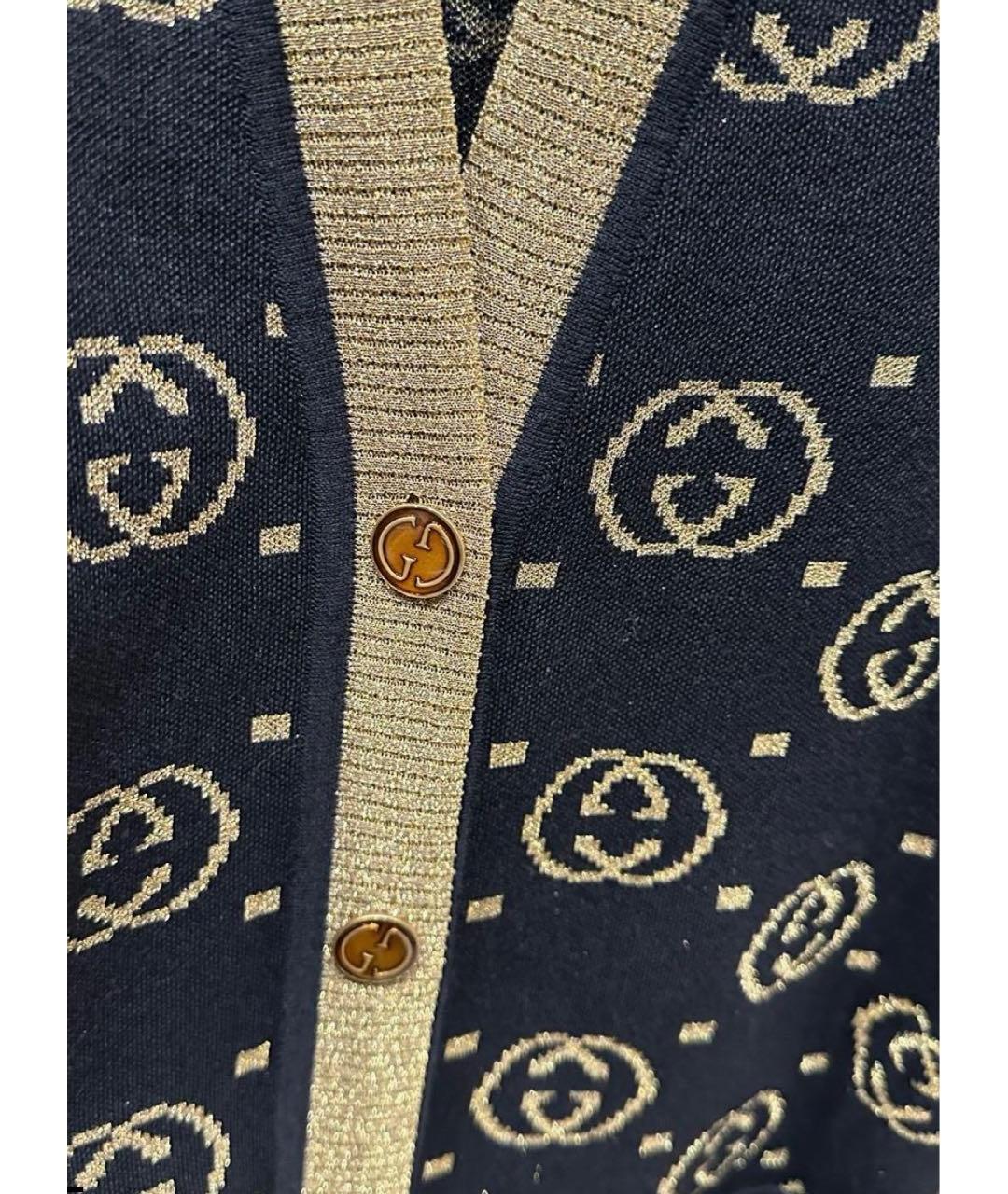 GUCCI Черный шерстяной кардиган, фото 3