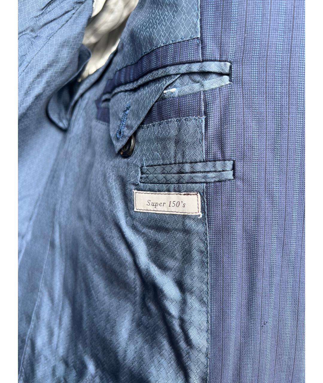 CANALI Темно-синий шерстяной пиджак, фото 4