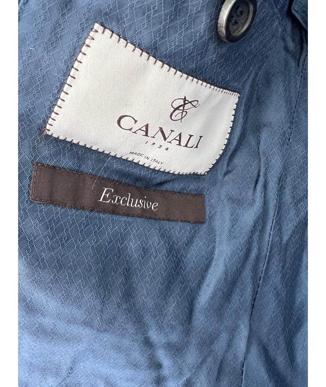 CANALI Темно-синий шерстяной пиджак, фото 5