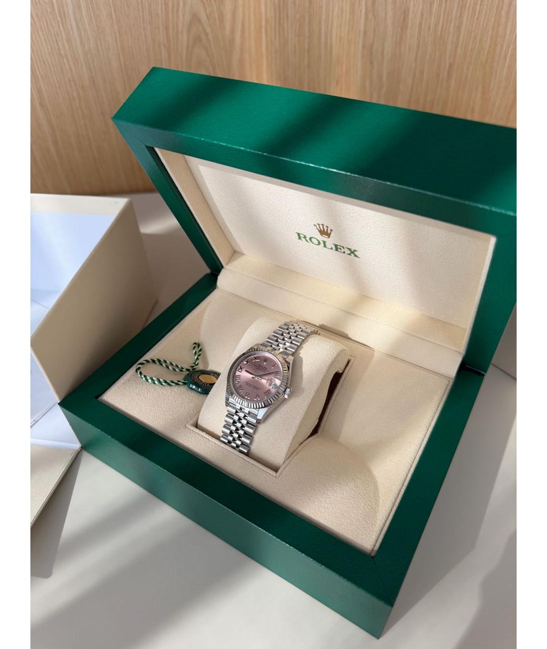 ROLEX Розовые часы из белого золота, фото 8