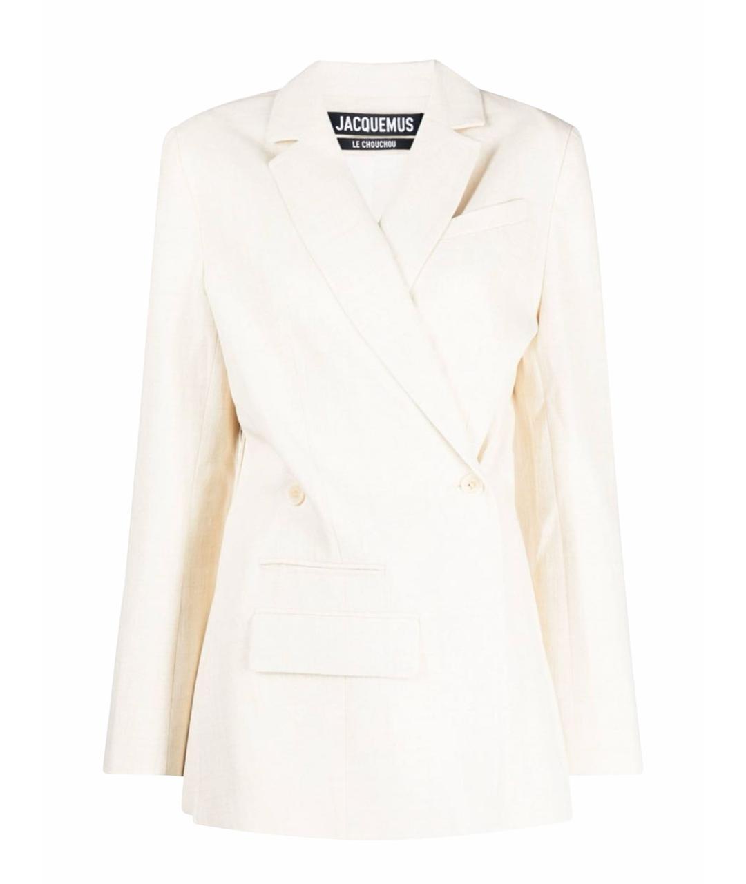 JACQUEMUS Белый льняной жакет/пиджак, фото 1