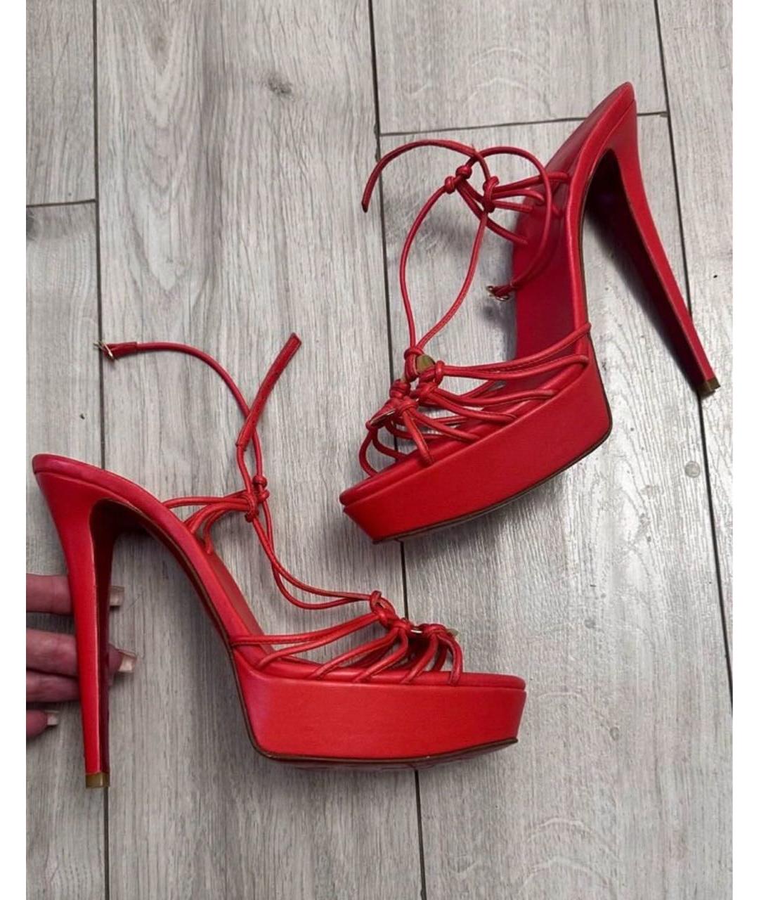 CHRISTIAN LOUBOUTIN Кожаные босоножки, фото 3