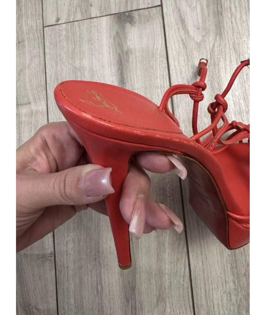 CHRISTIAN LOUBOUTIN Кожаные босоножки, фото 5