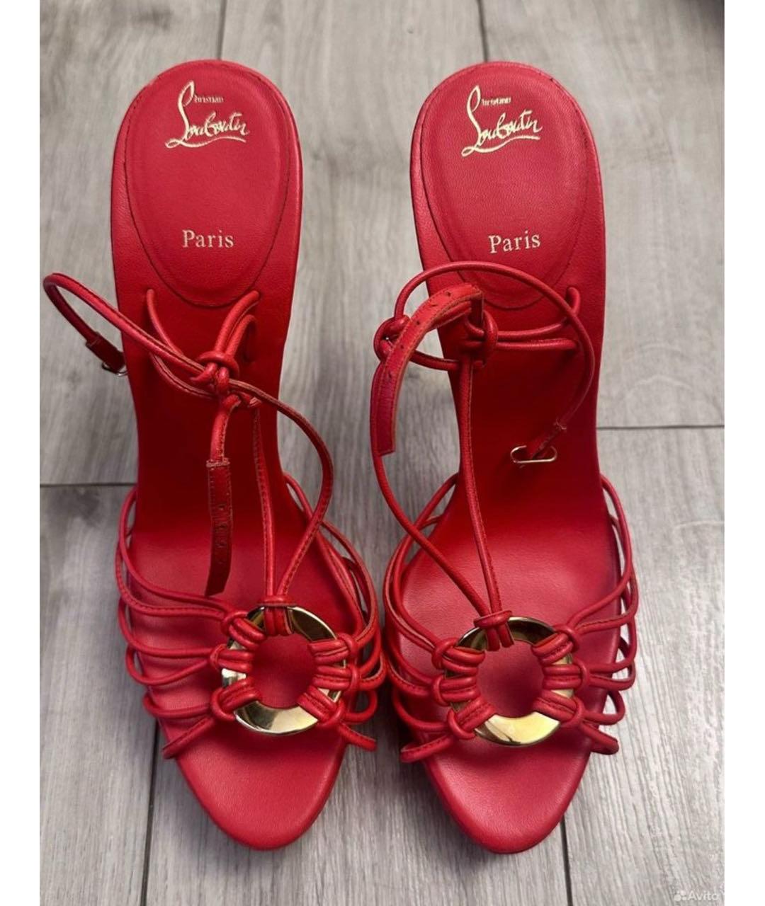 CHRISTIAN LOUBOUTIN Кожаные босоножки, фото 2