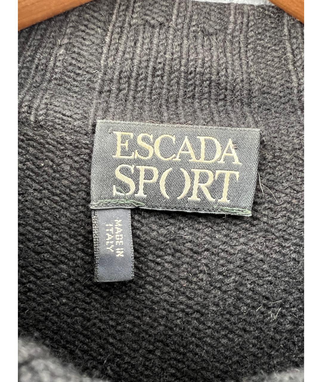 ESCADA Черный шерстяной джемпер / свитер, фото 3