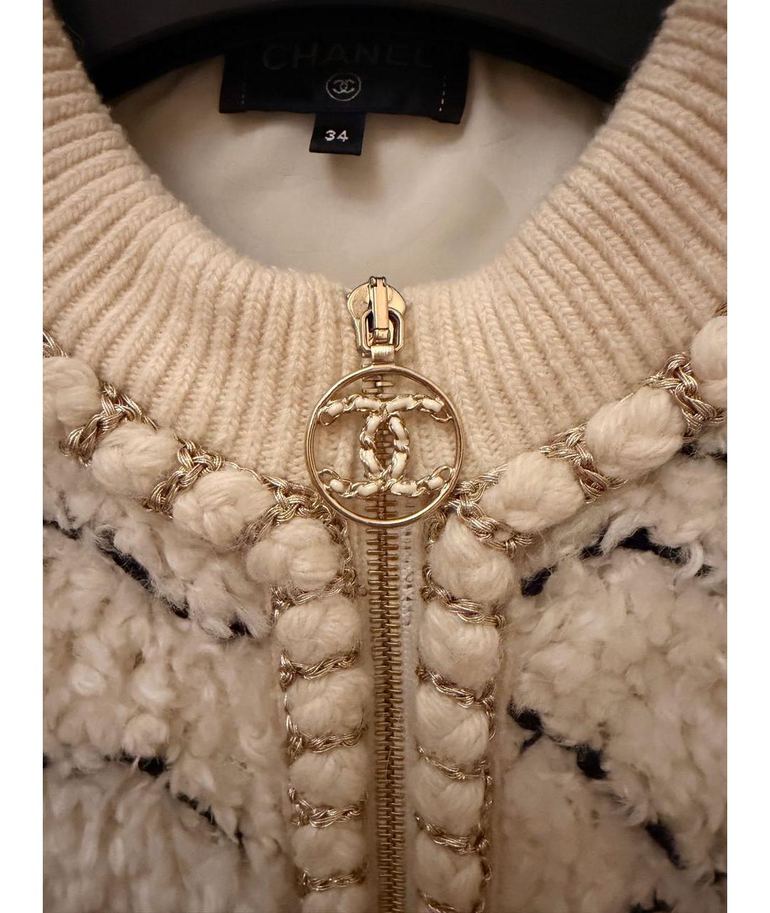 CHANEL Белая кашемировая куртка, фото 3