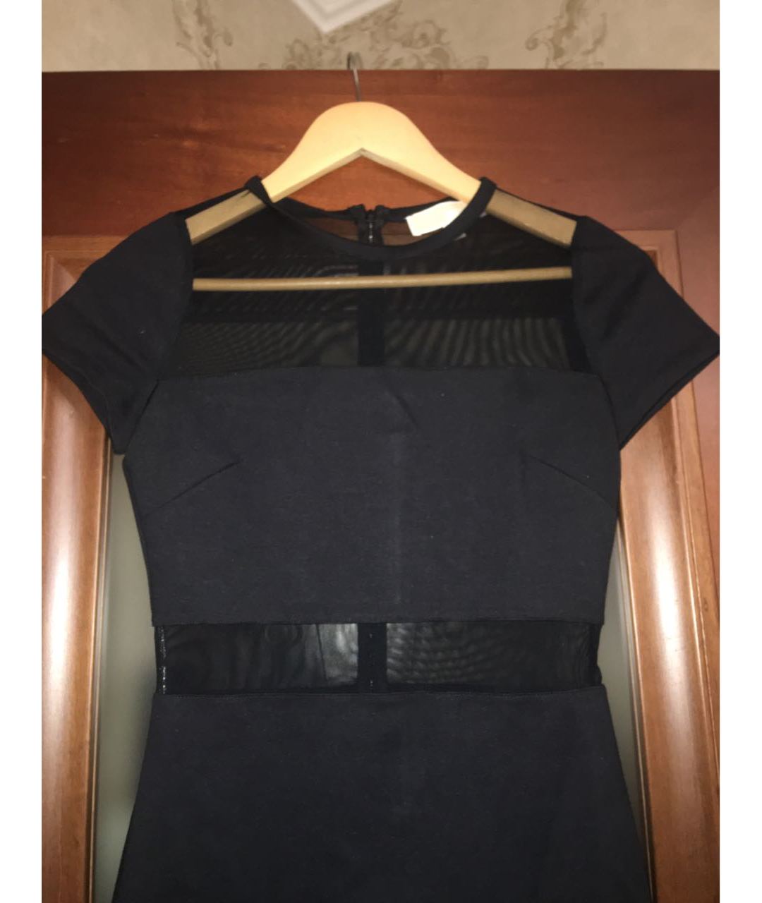 MICHAEL KORS Черное хлопко-эластановое платье, фото 3