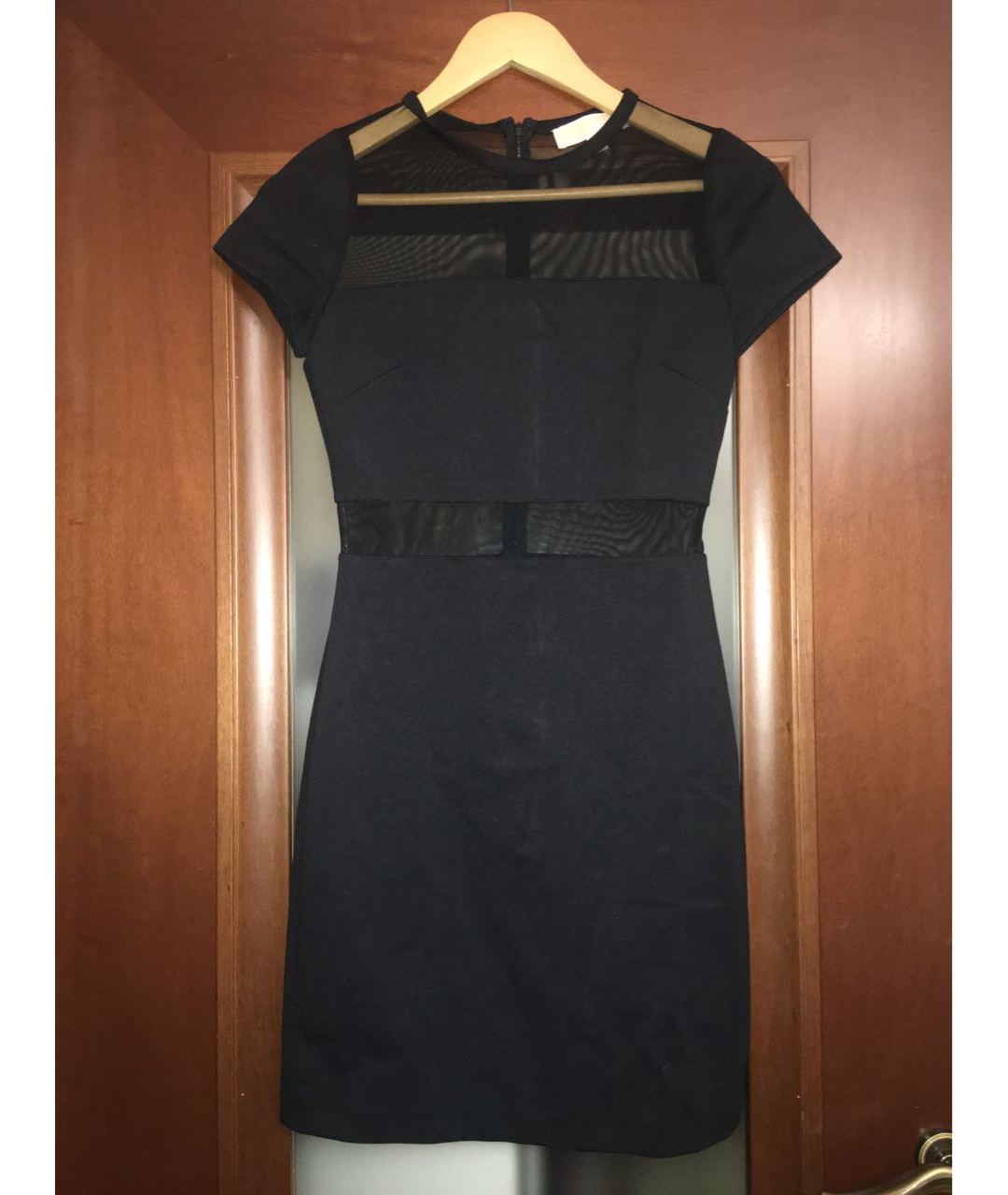 MICHAEL KORS Черное хлопко-эластановое платье, фото 4
