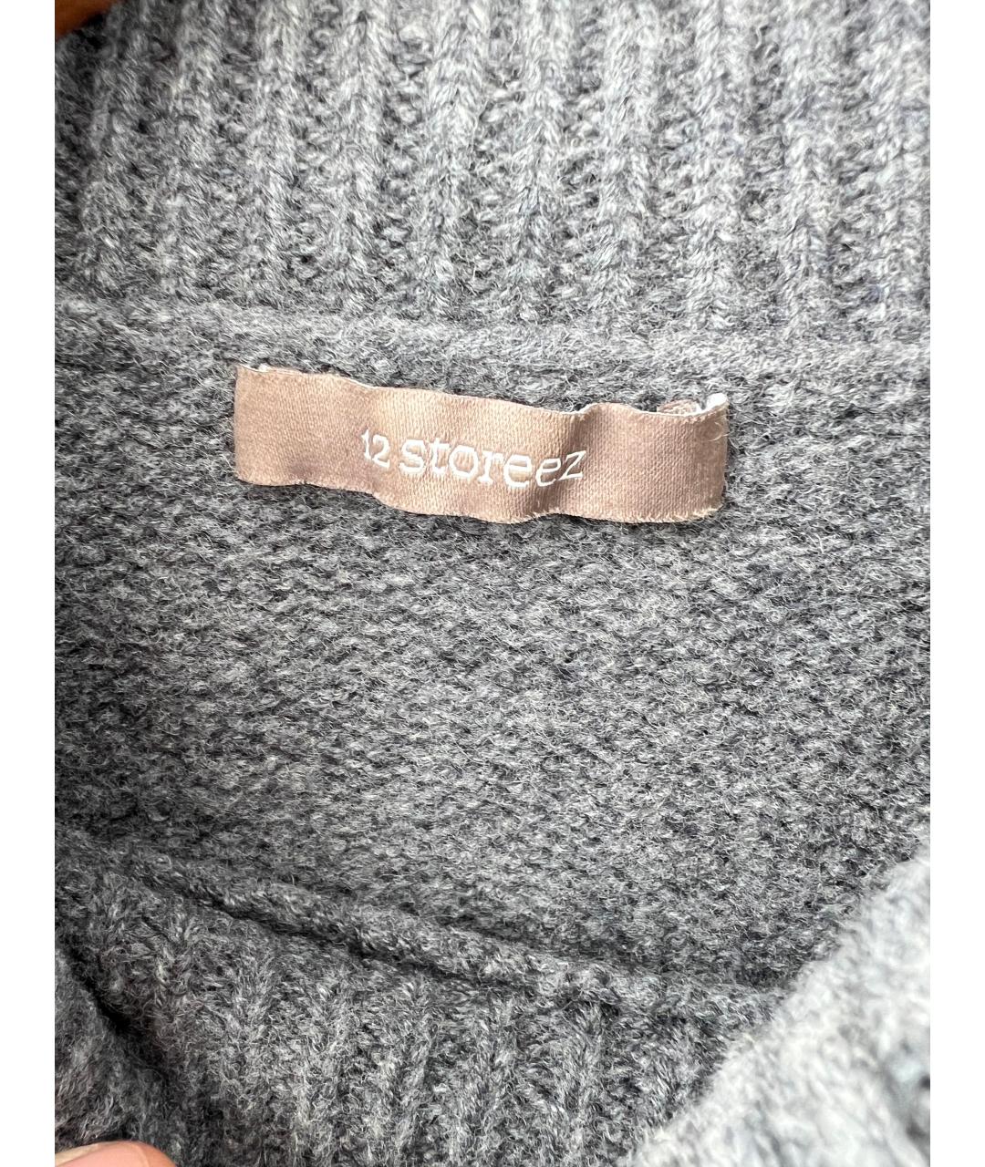 12 STOREEZ Серый шерстяной джемпер / свитер, фото 2
