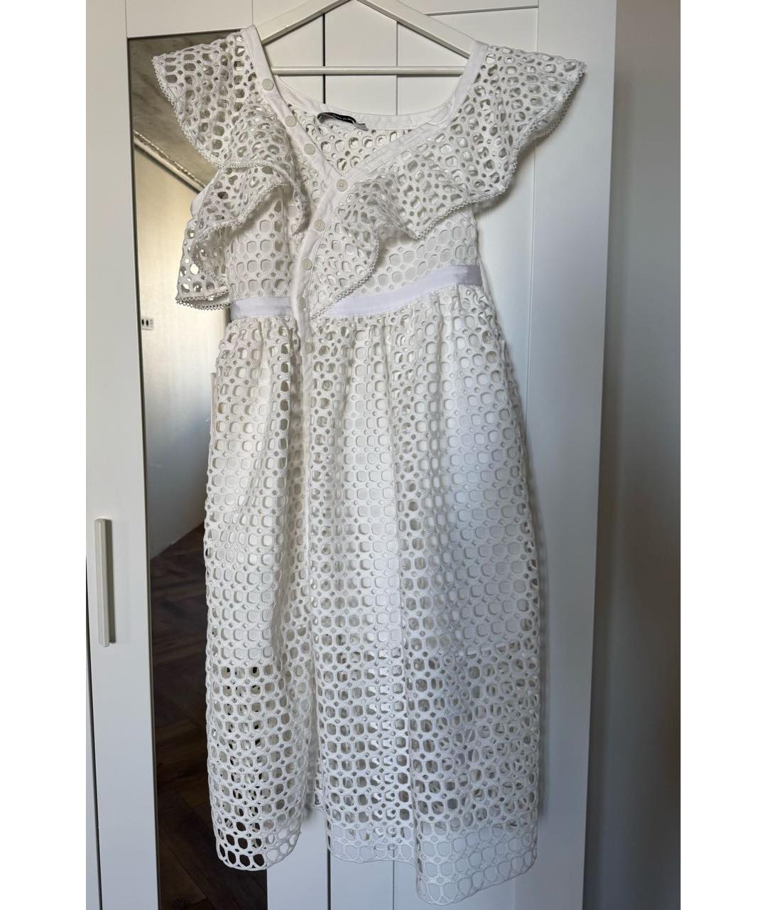 SELF-PORTRAIT Белое полиэстеровое коктейльное платье, фото 7