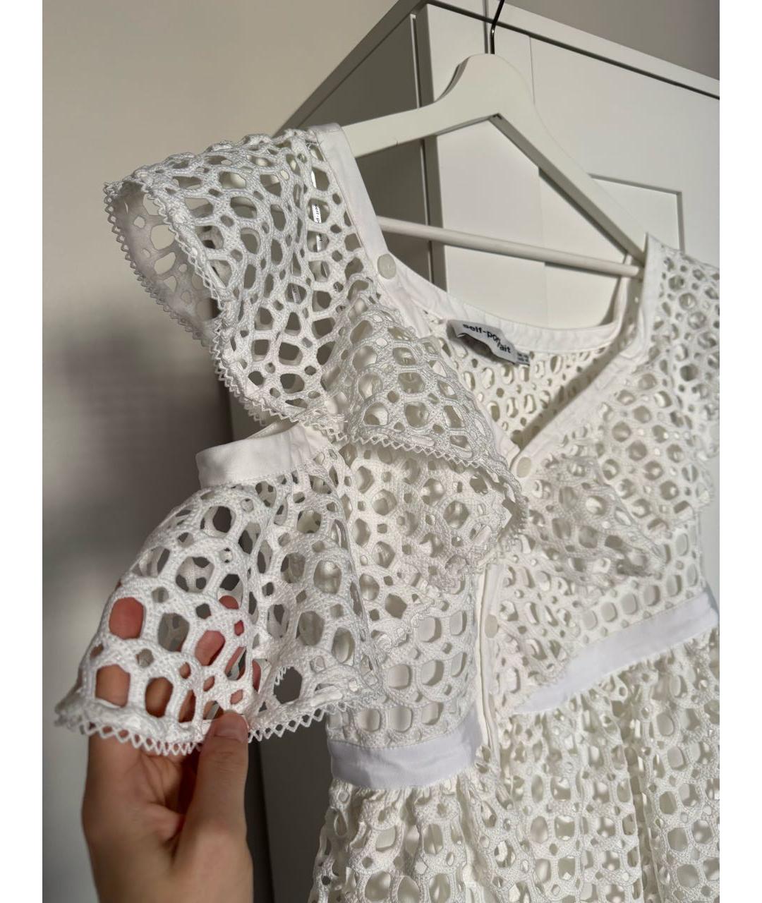 SELF-PORTRAIT Белое полиэстеровое коктейльное платье, фото 6
