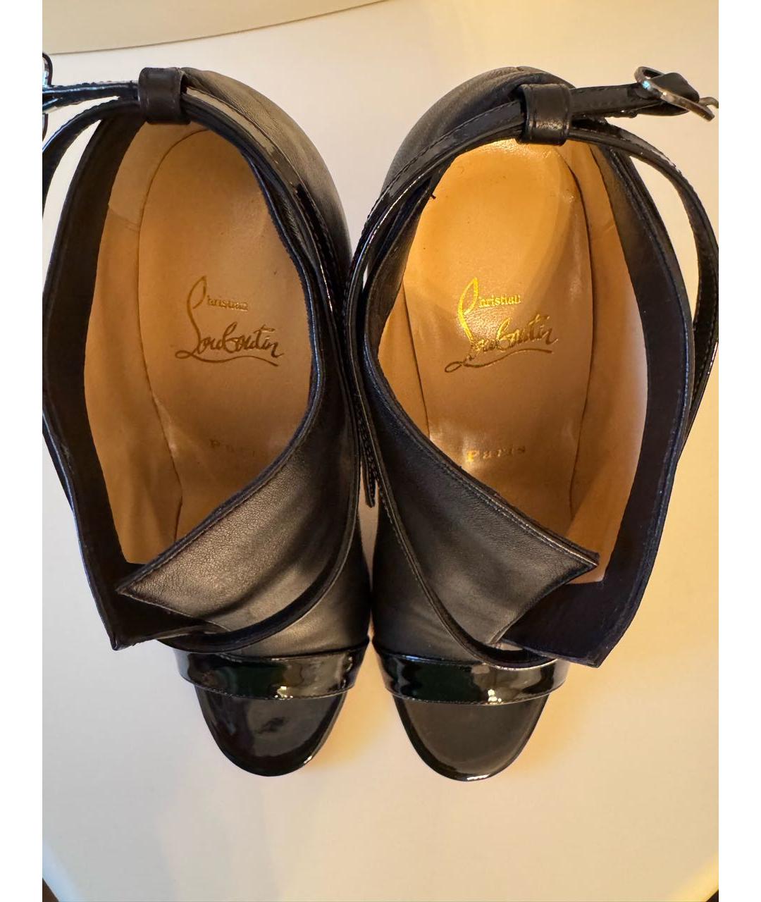 CHRISTIAN LOUBOUTIN Черные кожаные ботильоны, фото 5