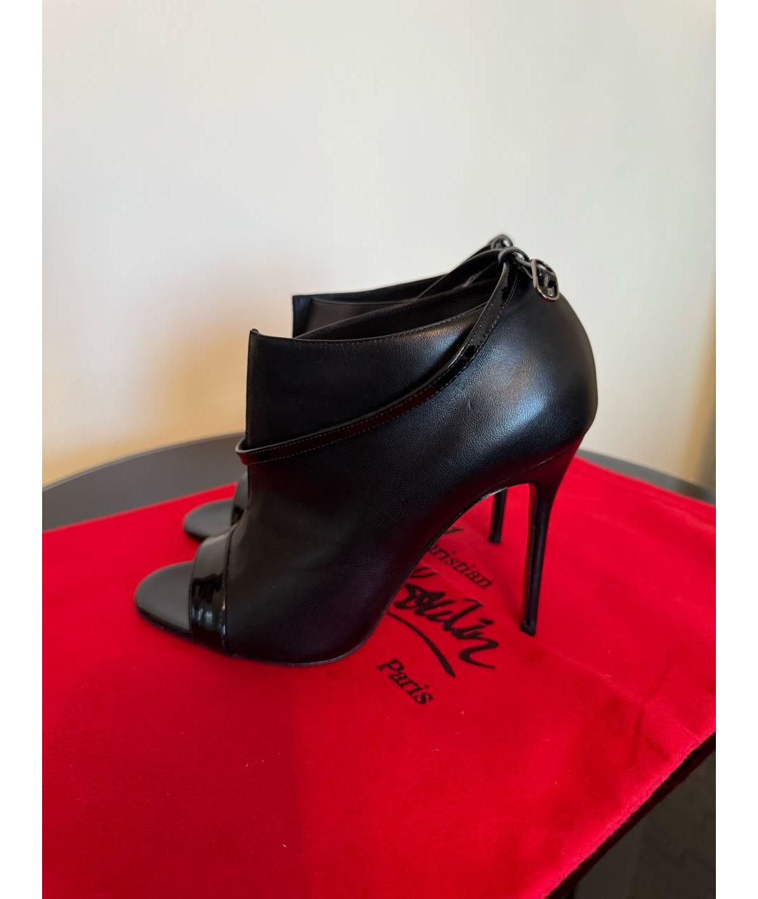 CHRISTIAN LOUBOUTIN Черные кожаные ботильоны, фото 7