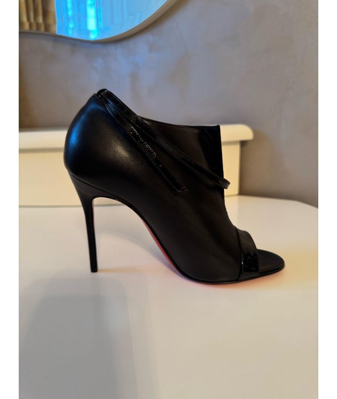 CHRISTIAN LOUBOUTIN Черные кожаные ботильоны, фото 8