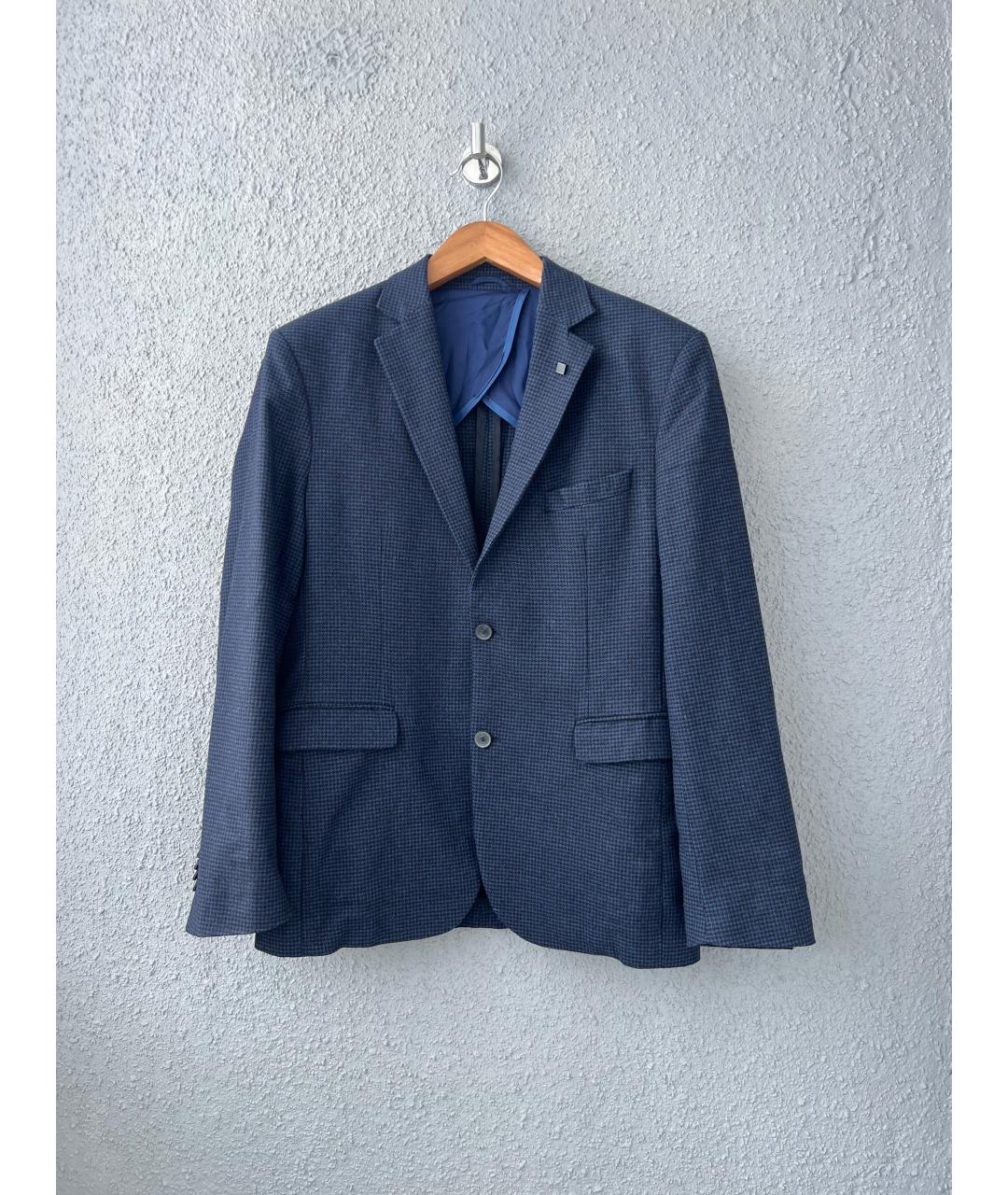 KARL LAGERFELD Темно-синий шерстяной пиджак, фото 6