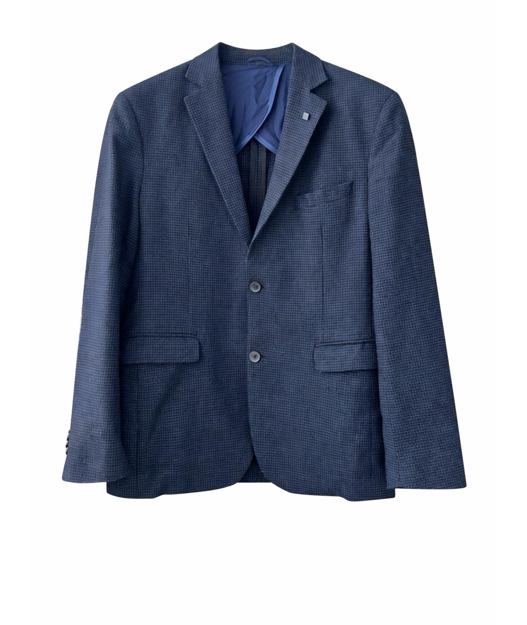 KARL LAGERFELD Темно-синий шерстяной пиджак, фото 1