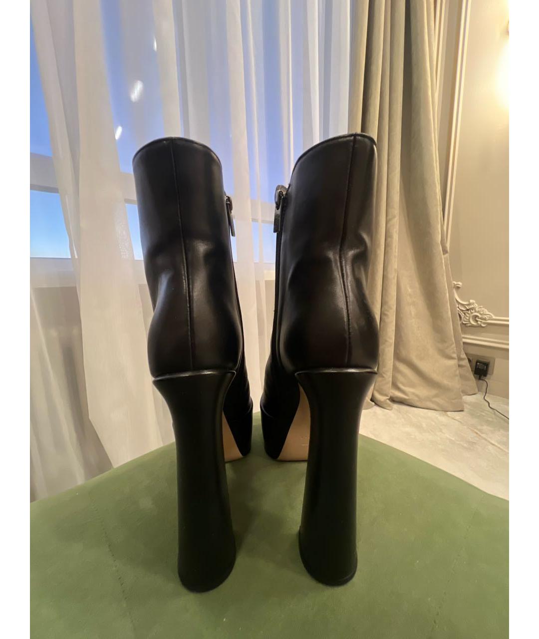 LE SILLA Черные кожаные ботильоны, фото 3