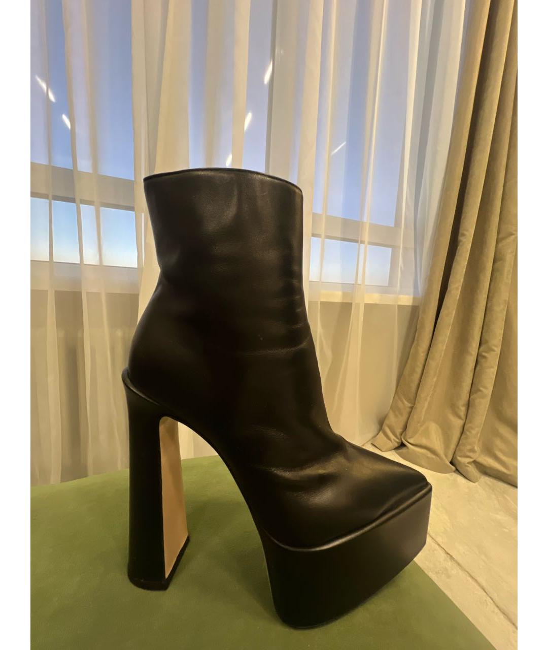 LE SILLA Черные кожаные ботильоны, фото 4