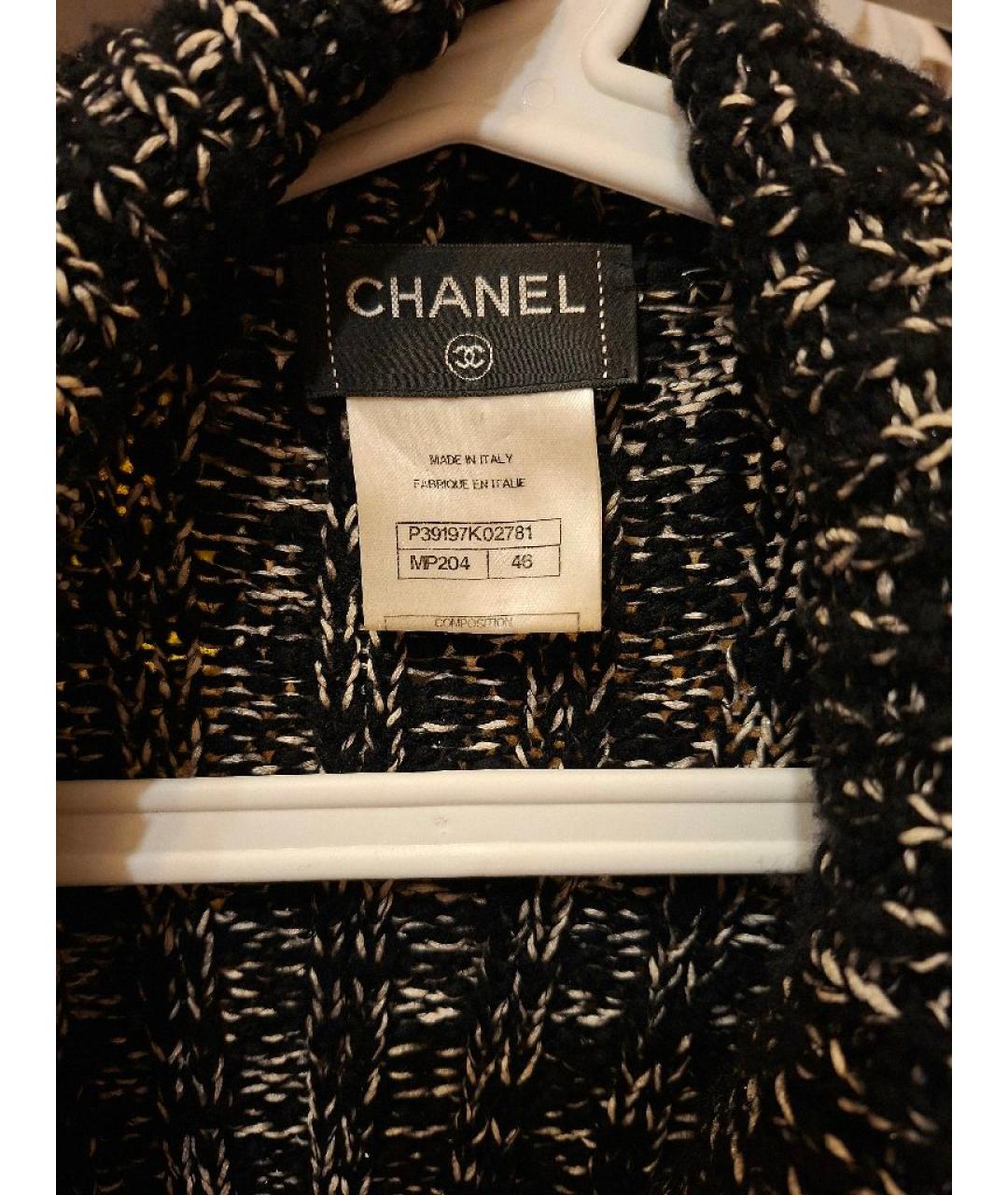 CHANEL Черный кашемировый кардиган, фото 3