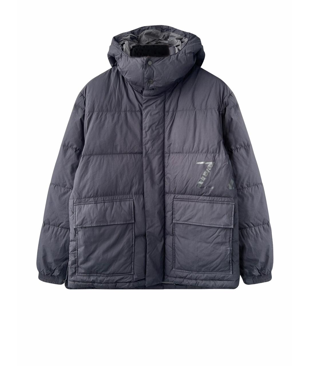 ZEGNA Темно-синий полиамидовый пуховик, фото 1