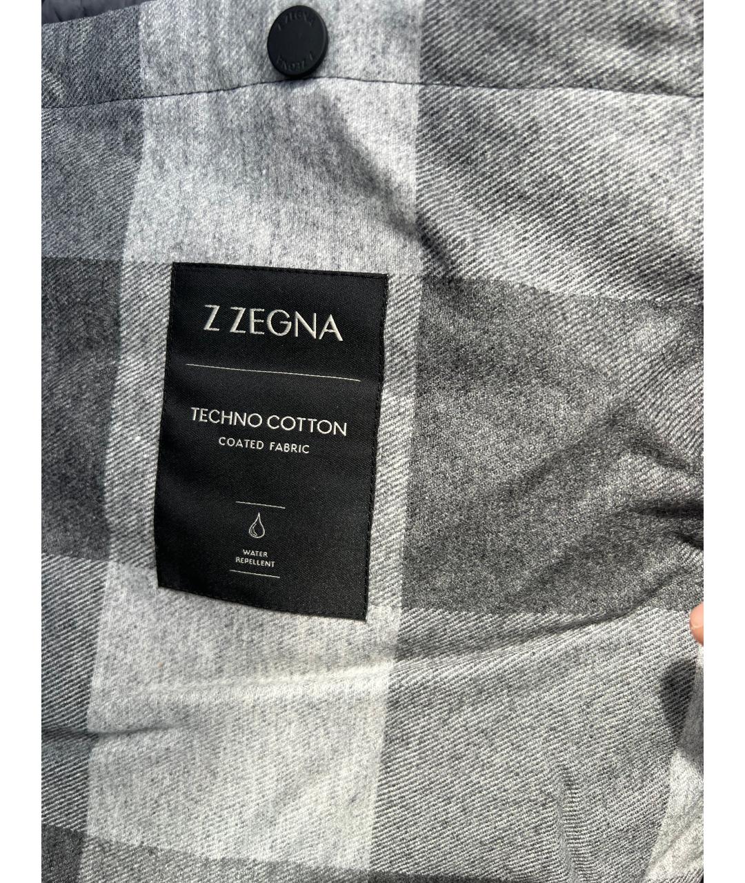 ZEGNA Темно-синий полиамидовый пуховик, фото 6