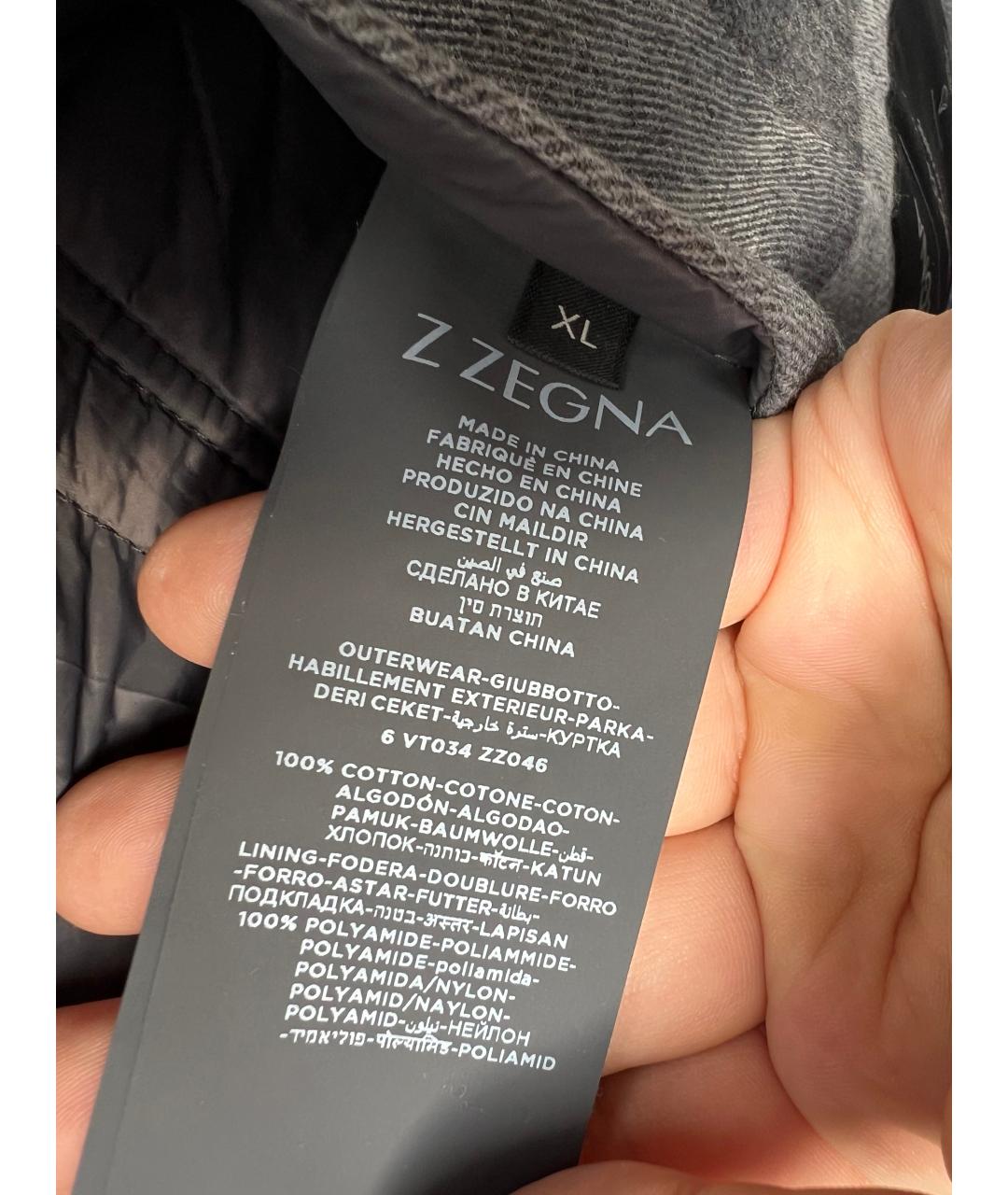 ZEGNA Темно-синий полиамидовый пуховик, фото 7