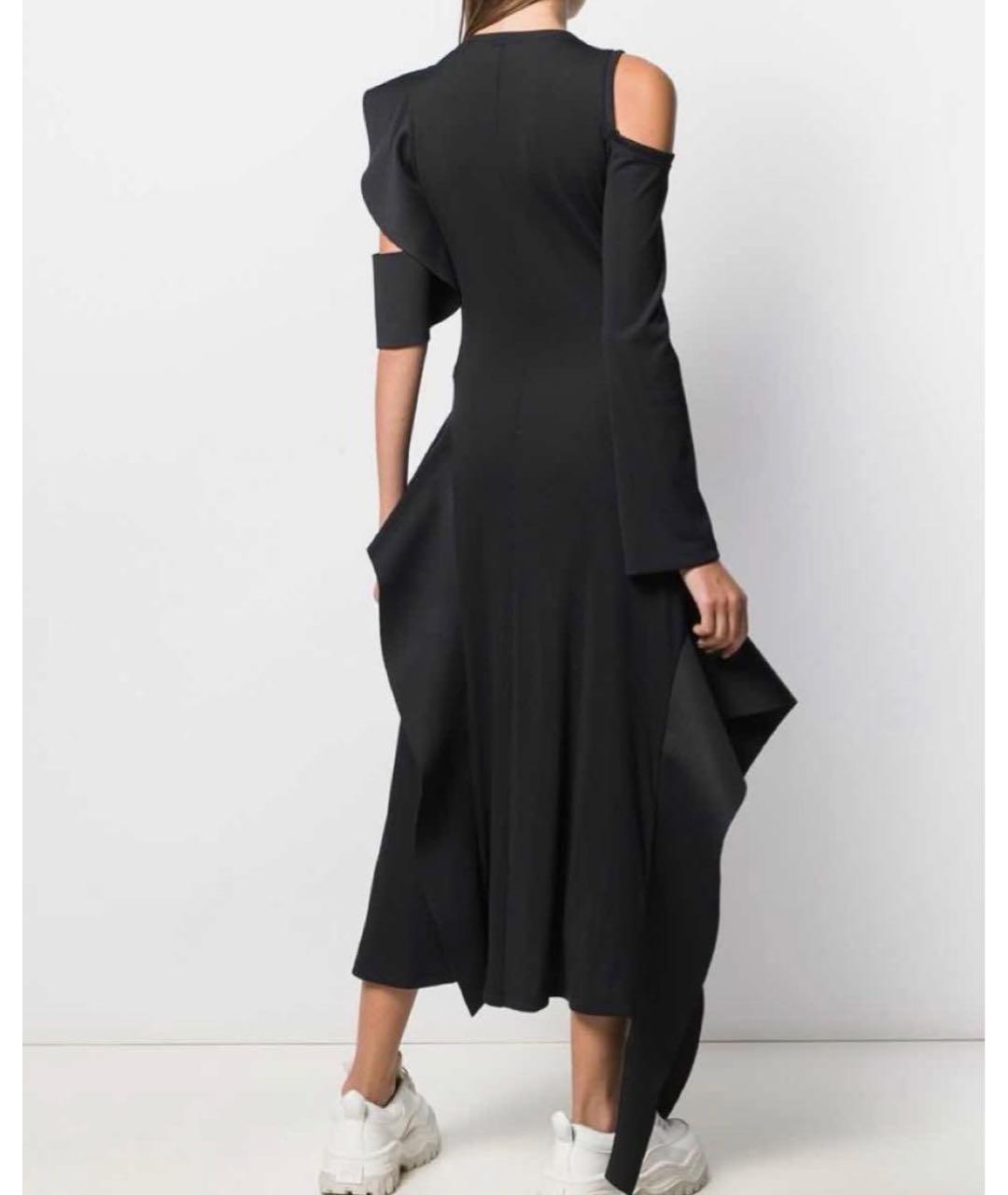 OFF-WHITE Черное полиэстеровое повседневное платье, фото 3