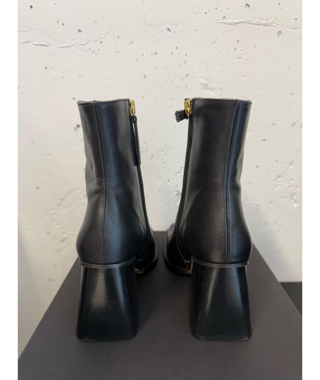 ALOHAS Черные кожаные ботильоны, фото 4
