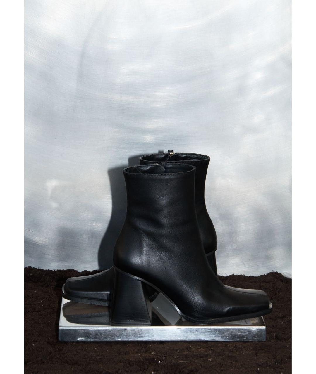 ALOHAS Черные кожаные ботильоны, фото 6