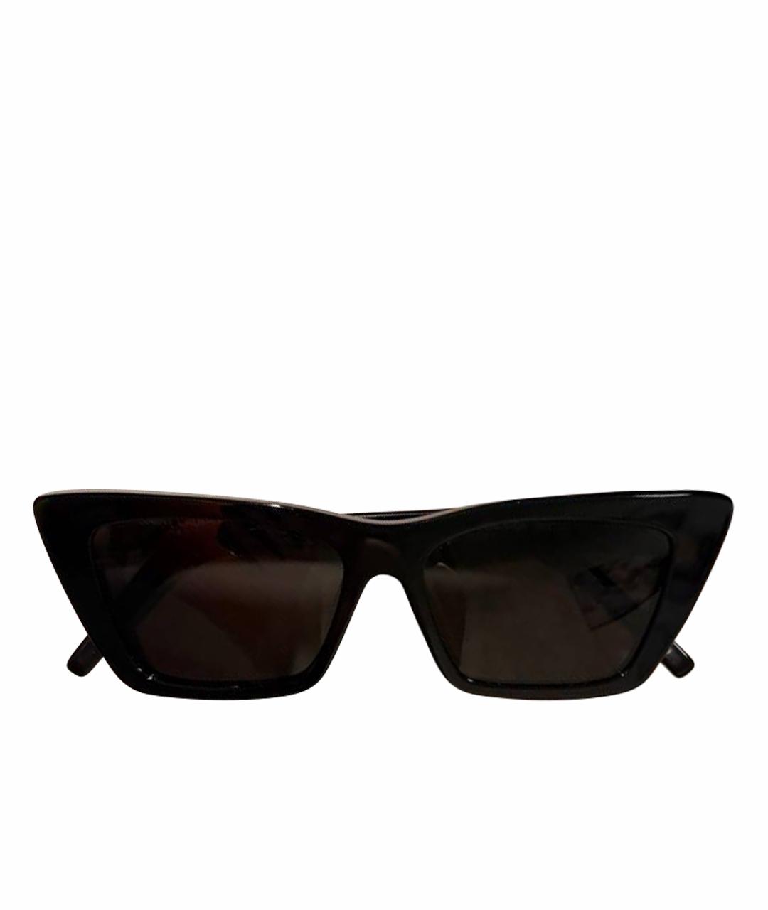 SAINT LAURENT Черные пластиковые солнцезащитные очки, фото 1