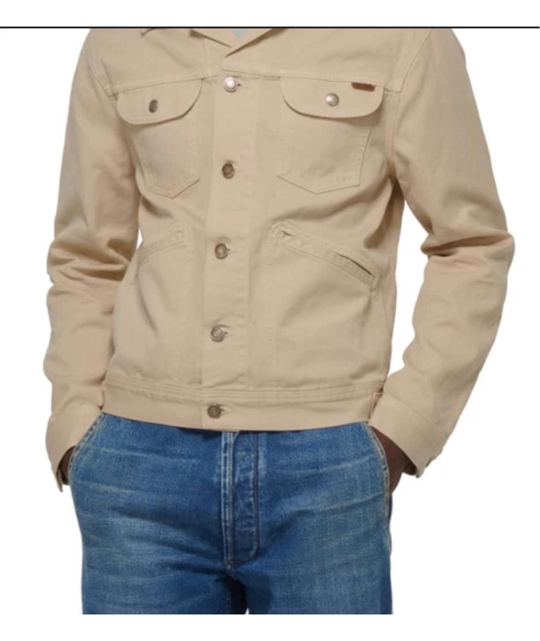 TOM FORD Бежевая хлопковая куртка, фото 3