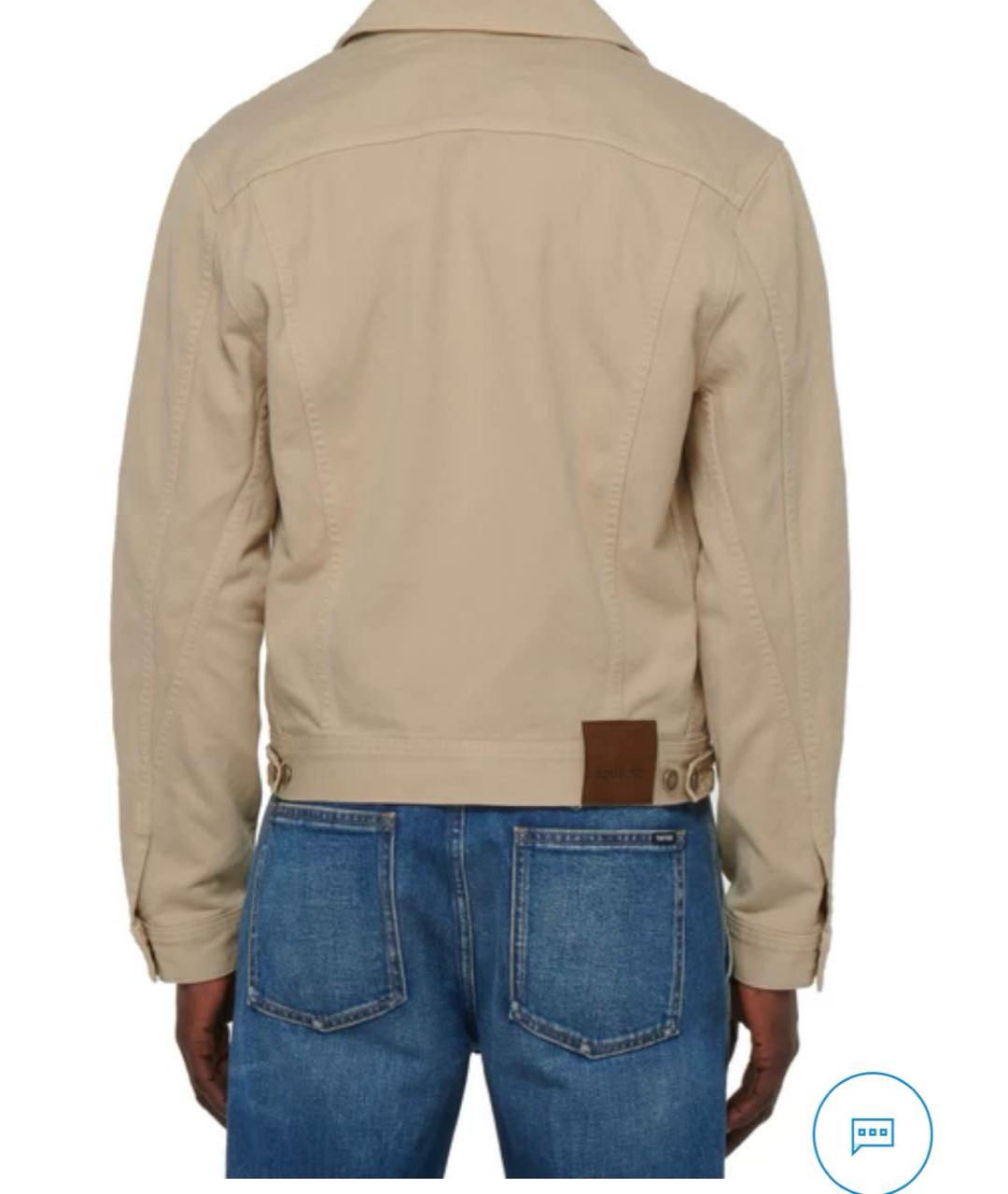 TOM FORD Бежевая хлопковая куртка, фото 2