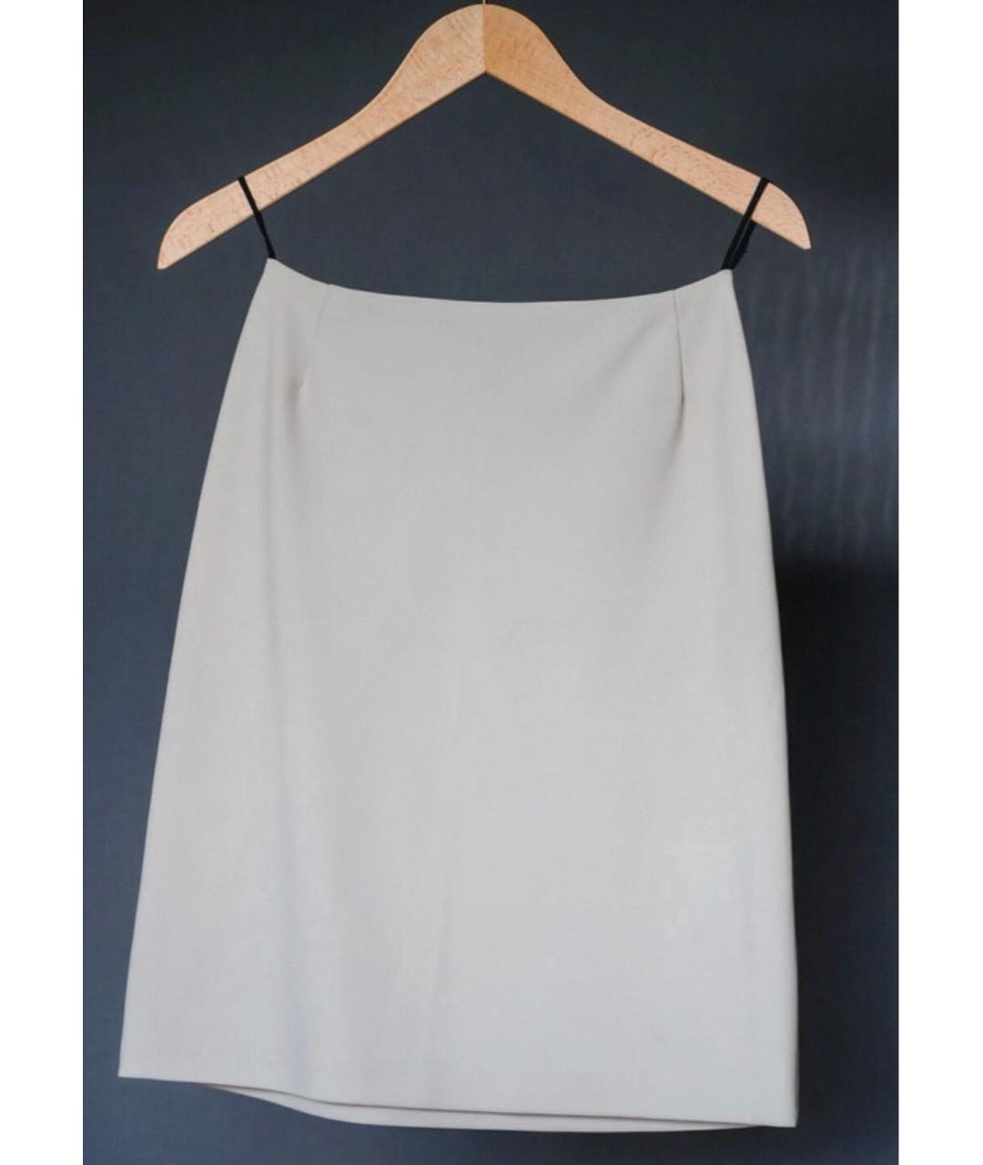 PRADA Белая полиэстеровая юбка миди, фото 2