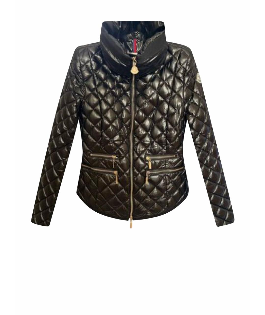 MONCLER Черная полиэстеровая куртка, фото 1