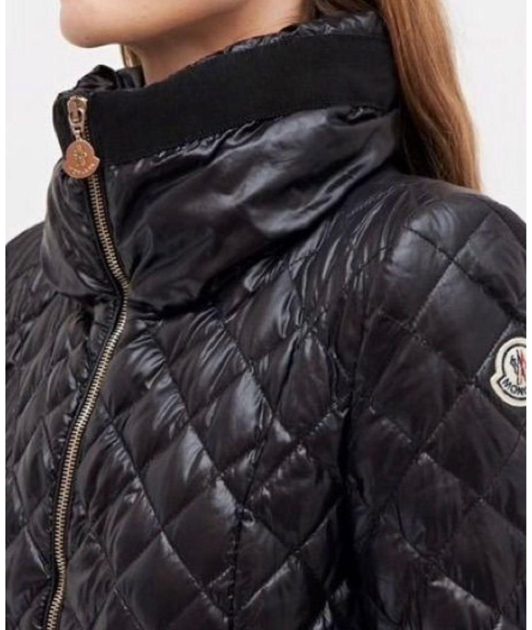 MONCLER Черная полиэстеровая куртка, фото 3