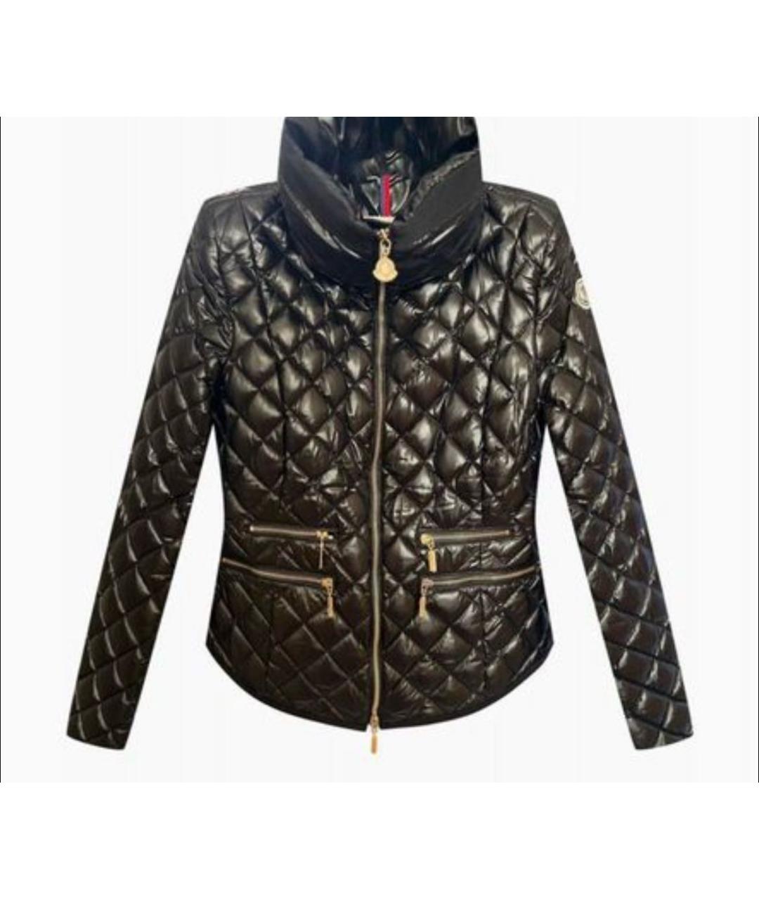 MONCLER Черная полиэстеровая куртка, фото 5