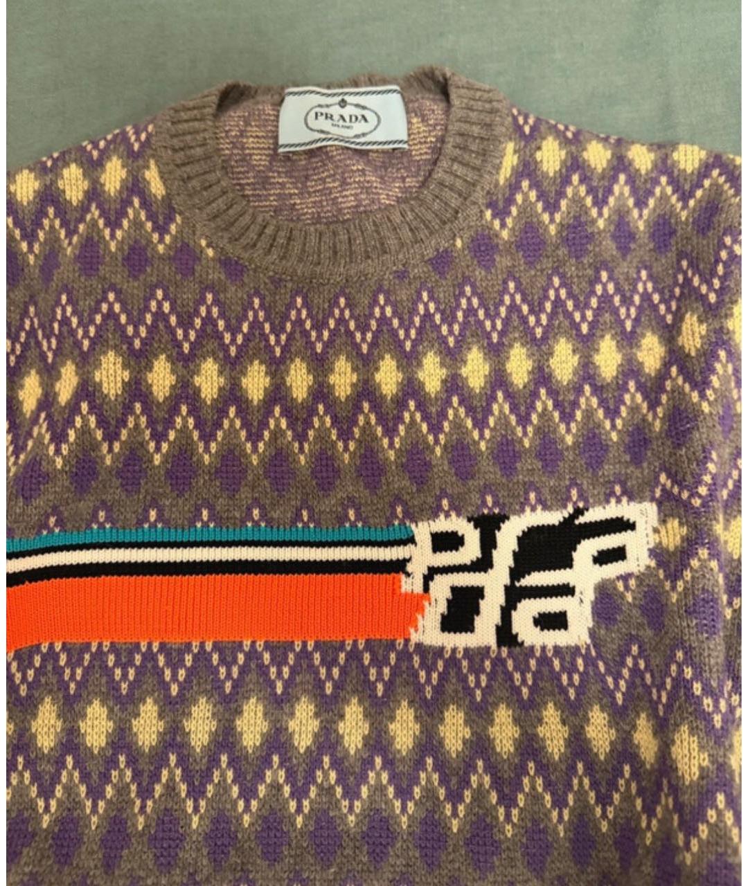 PRADA Мульти шерстяной джемпер / свитер, фото 3