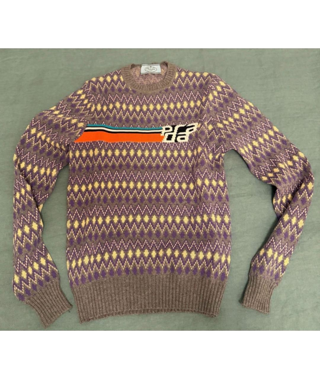 PRADA Мульти шерстяной джемпер / свитер, фото 5