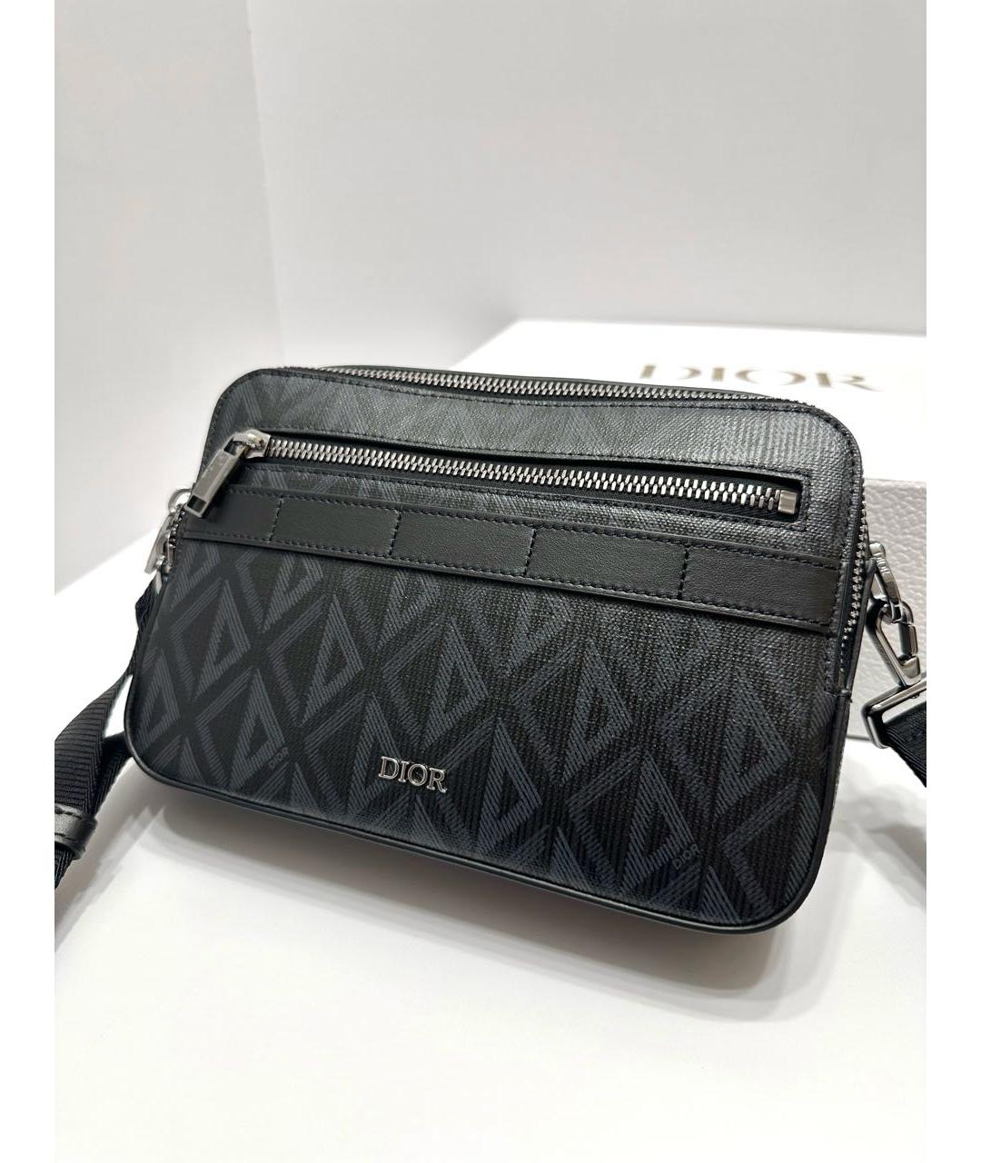 CHRISTIAN DIOR Темно-синяя сумка на плечо, фото 4