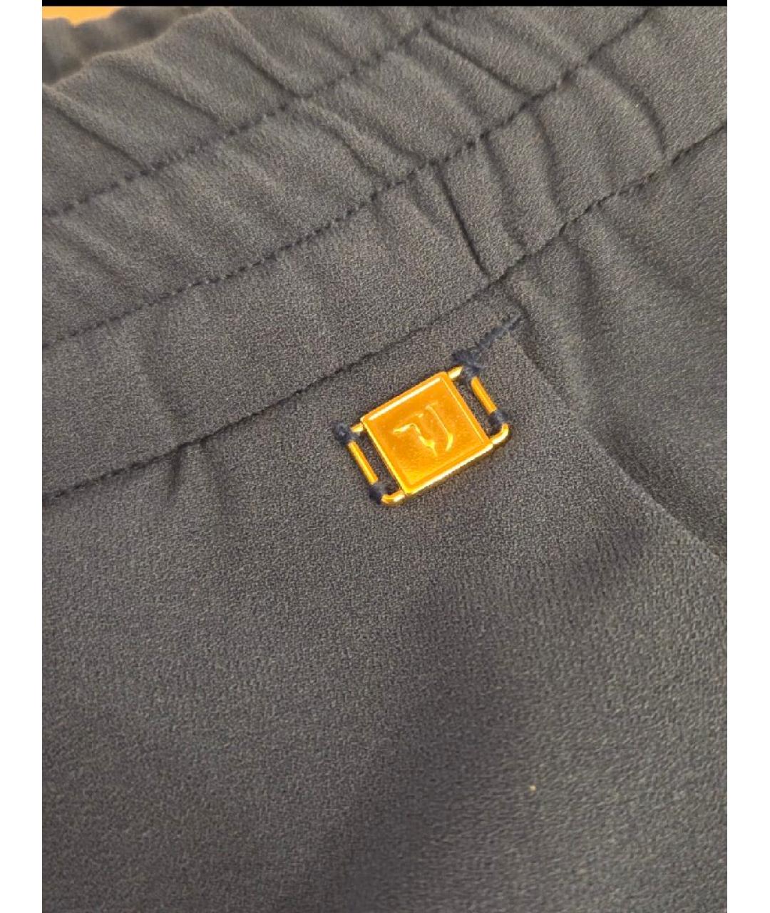 TRUSSARDI Синие брюки широкие, фото 2