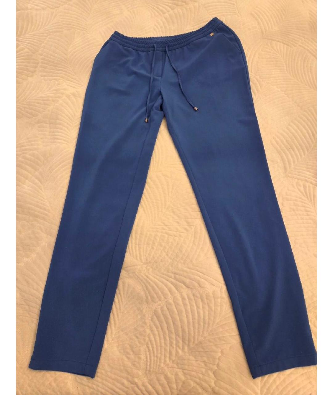 TRUSSARDI Синие брюки широкие, фото 5