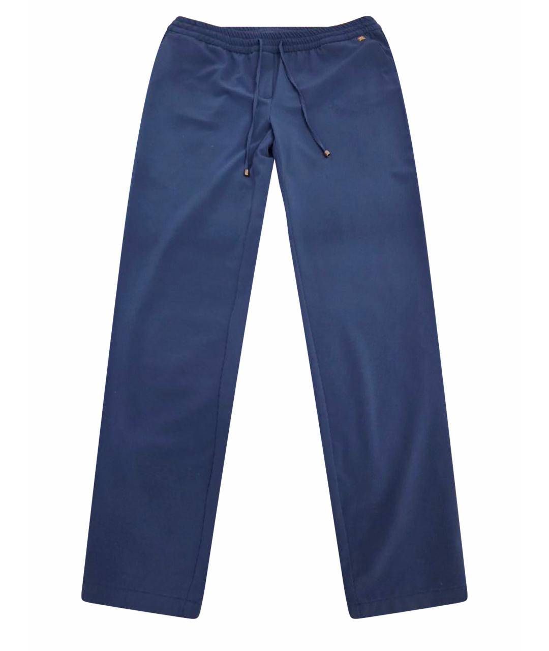TRUSSARDI Синие брюки широкие, фото 1