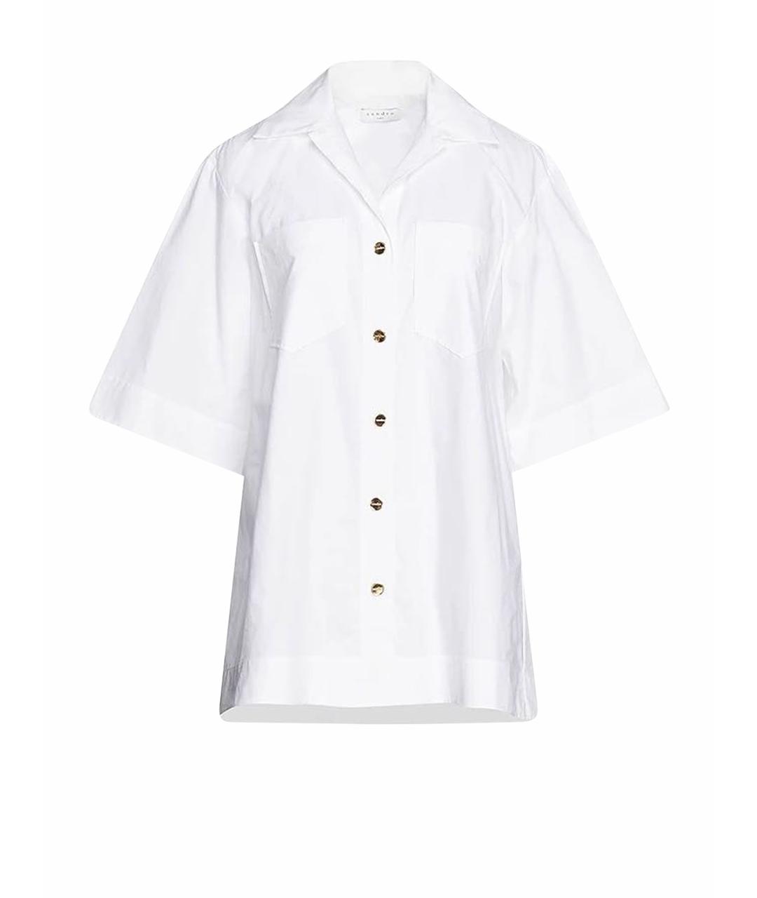 SANDRO Белая хлопковая рубашка, фото 1