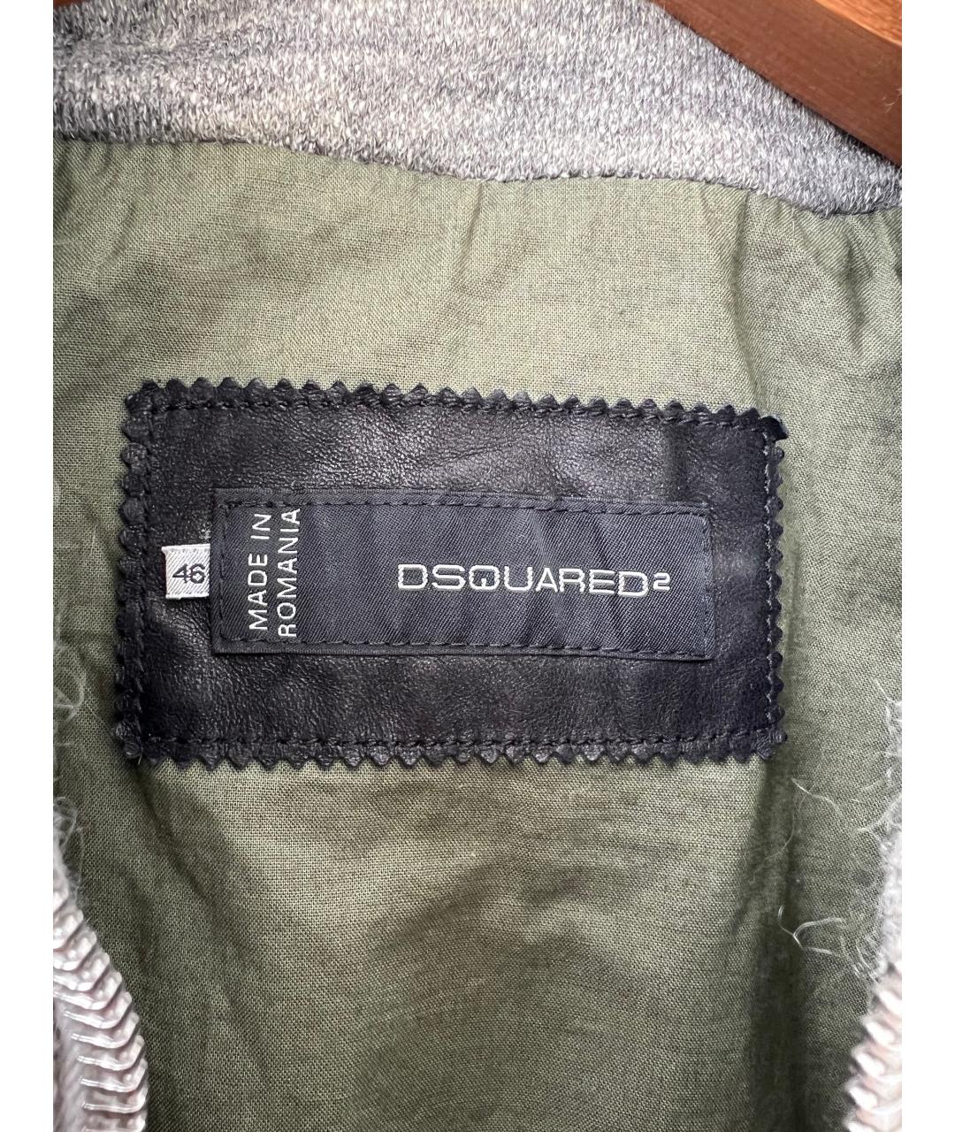 DSQUARED2 Черная кожаная куртка, фото 5