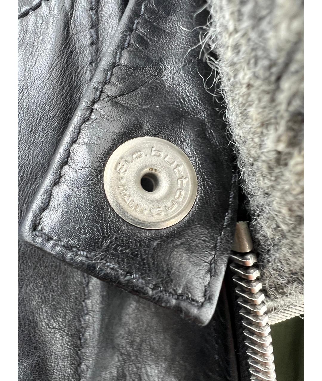 DSQUARED2 Черная кожаная куртка, фото 6